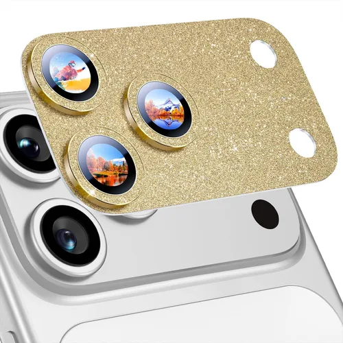 Miniatura 30 de Uyiton Compatible con iPhone 17 Pro Protector de Lente de Cámara - [No Fácil de Romper][Fuerte Adsorción][Compatible con Fundas] Cubierta de Titanio