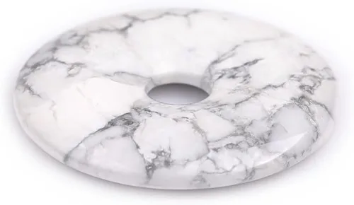 Miniatura 27 de JOE FOREMAN Anillo de cuarzo amatista natural de 1.181 in con colgante de donas circulares para hacer joyas, 1 unidad, Piedra