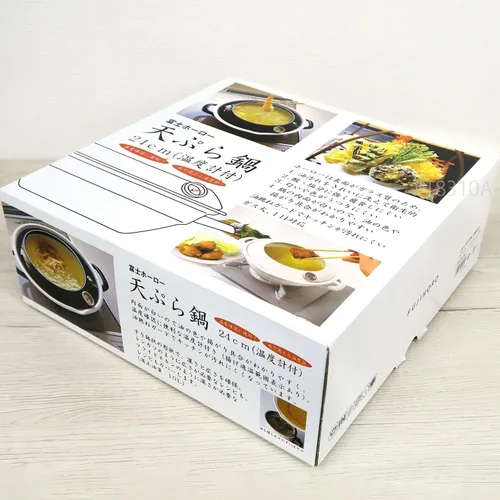 Miniatura 8 de Fuji enamel Tempura Pot 9.4 in (2.8L) con termómetro TP-24 ? BK
