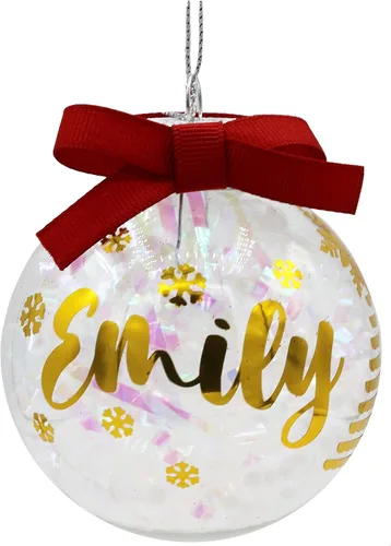 Miniatura 4 de Creative Hobbies Discos de adorno de Navidad rellenables de plástico transparente de 3.94 pulgadas, ideales para manualidades, vacaciones y bodas