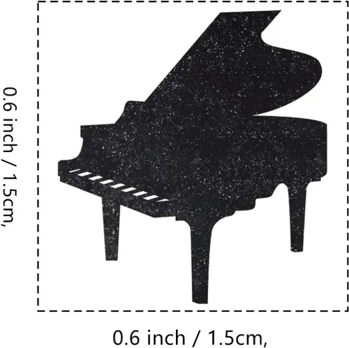 Miniatura 2 de Sello de goma para piano, 3/5 pulgadas, pequeño mini sello para álbumes de recortes, planificador de tarjetas