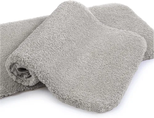 Miniatura 16 de VANZAVANZU Alfombras de Baño Antideslizantes Ultra Suaves Absorbentes de Microfibra Esponjosas Gruesas Alfombras de Baño Lavables a Máquina Gris