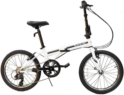 Miniatura 11 de ZiZZO Campo Bicicleta plegable de 20 pulgadas con vástago ajustable de 7 velocidades, marco ligero Negro
