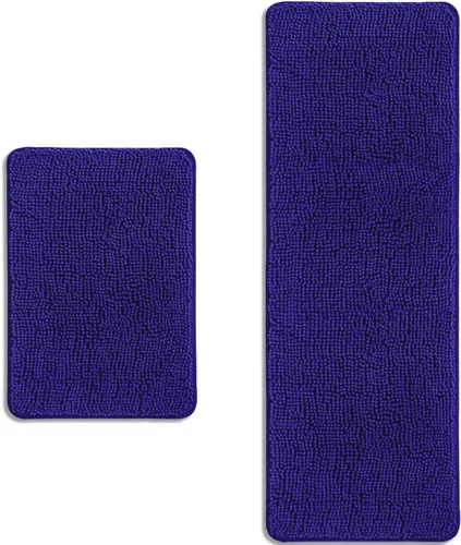 Miniatura 635 de Alfombra de baño pequeña de 12 x 18 pulgadas, lavable y absorbente, antideslizante, alfombra de baño de felpilla gruesa y suave para baño, ducha