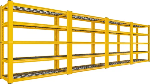 Miniatura 13 de REIBII 3010LBS Estantes de Almacenamiento 72" H Estantería de Garaje Estantes de Metal Resistente Estantes Metálicos Ajustables de 5 Niveles