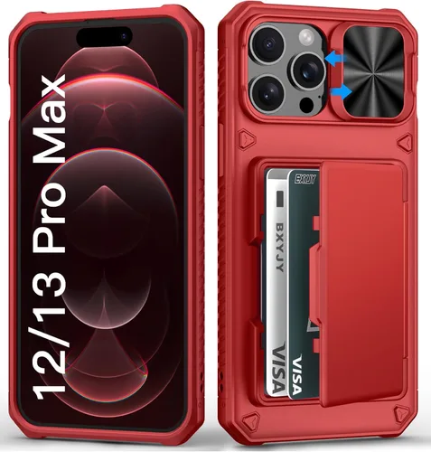 Miniatura 81 de BXYJY Funda tipo cartera para iPhone 15 Pro con tarjetero (4-5 tarjetas) y cubierta deslizante para cámara y soporte, protección contra caídas