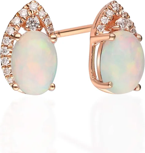 Miniatura 3 de Gin & Grace Pendientes de oro rosa de 14 quilates con ópalo natural (SI1) para mujer