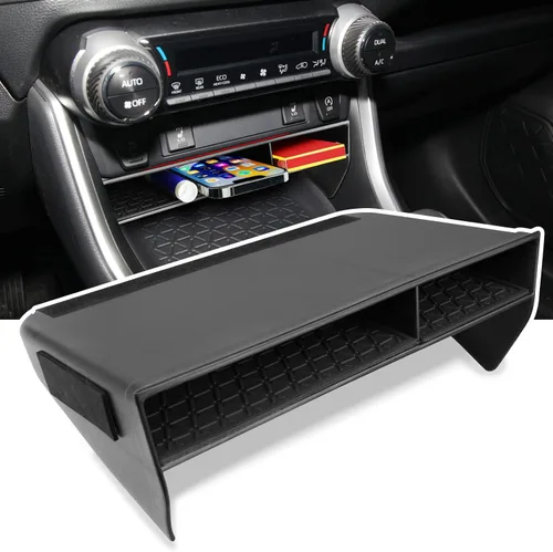 Jaronx - Organizador de consola central compatible con Toyota RAV4 2025, 2024, 2023, 2022, 2021, 2020 y 2019, bandeja de almacenamiento de consola