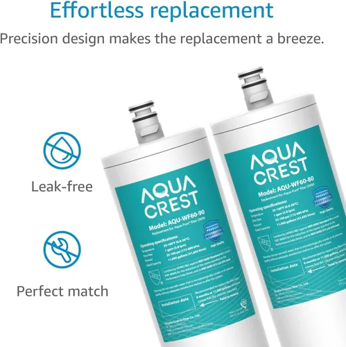 Miniatura 4 de AQUA CREST DW80/90 Filtro de agua para debajo del fregadero, repuesto para Aqua-Pure® AP-DW80/90, AP-DWS1000, Kohler K-201-NA, Kohler K-202-NA