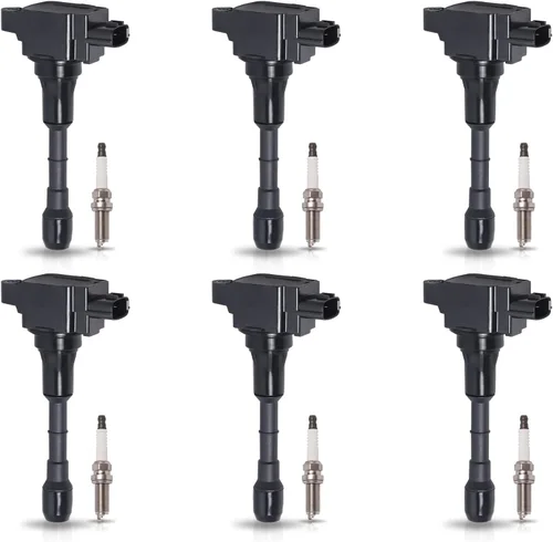 ENA Juego de 6 bobinas de encendido y bujías iridio platino 3.7 5.6 compatibles con Infiniti Nissan 370Z FX37 G37 M37 Q40 Q50 Q60 Q70 QX70 3.7L 5.6L