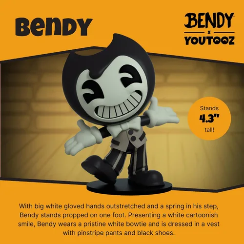 Miniatura 2 de Youtooz Bendy - Figura de vinilo de 4.3 pulgadas, con licencia oficial Bendy coleccionable de Bendy and the Dark Revival Colección Bendy y The Dark