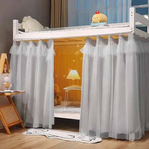 Miniatura 17 de Cortinas para litera individual y doble, cortinas de tienda de campaña para cama, tela a prueba de polvo, cortinas de privacidad para debajo