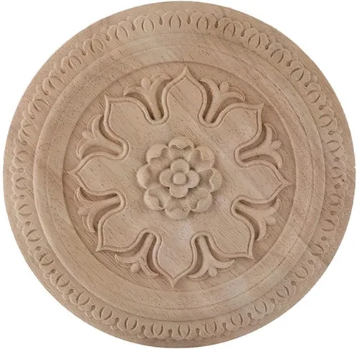 Miniatura 21 de Aplique de esquina tallada en madera para muebles del hogar, puerta, gabinete, decoración sin pintar, muebles tallados apliques onlays