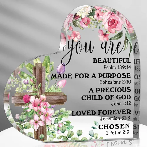 Gerrii Regalos cristianos para mujeres, regalo del día de la madre para mamá, decoración religiosa inspiradora, placa de versículo bíblico para