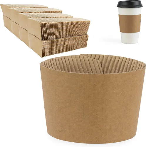 Miniatura 11 de FMP Brands Paquete de 50 fundas de papel de Navidad para tazas de café, fundas desechables de café navideñas para tazas de café desechables de 12