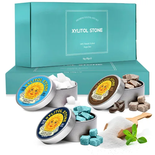Miniatura 14 de Xylitol Stone Caramelos sin azúcar - Veganos y compatibles con dieta cetogénica, caramelos duros únicos sin azúcar - Dulces con 100% sabor natural
