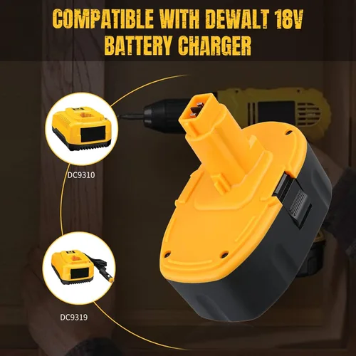 Miniatura 5 de Paquete de 2 baterías de iones de litio DC9096 7000mAh de alta capacidad para Dewalt 18 V batería DC9098 DC9099 DC9182 compatible con herramientas