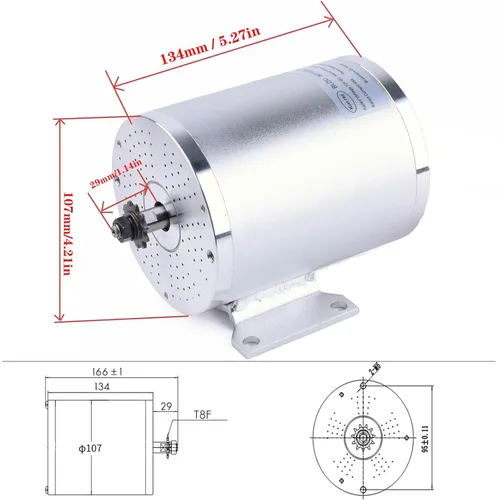Miniatura 13 de BLDC - Kit de motor sin escobillas de 72V 3000W con controlador de 24 Mosfet 50A y pedal de acelerador para scooter eléctrico, motor de motocicleta