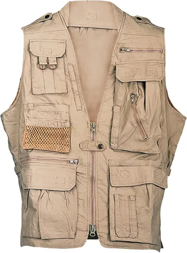 Miniatura 10 de Humvee - Chaleco utilitario con 21 bolsillos, para viajes, safari, caza, camping, 100% algodón, chaqueta táctica para hombres y mujeres