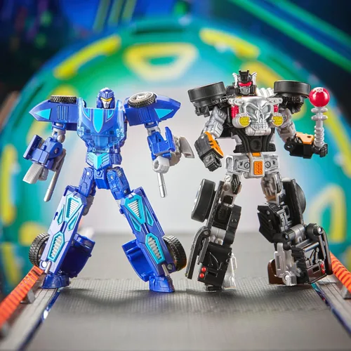 Miniatura 10 de Transformers Colaborative Hot Wheels x Bone Shaker, figura de acción de robot de clase de lujo de 5 pulgadas que se convierte en automóvil, juguetes