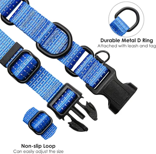 Miniatura 3 de Collar Martingale para Entrenamiento de Perros. Collares Reflectantes Ajustables para Perros con Hebilla - SIN Tirones - Previene que se Escapen