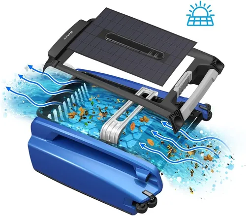 Miniatura 9 de Betta SE - Limpiador robótico automático de superficie de piscina con batería de limpieza continua 24/7 y motores tolerantes al cloro de sal doble