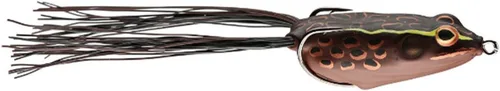Miniatura 2 de BOOYAH Pad Crasher Topwater Bass Pesca Hueco Cuerpo Rana Señuelo con ganchos sin malas hierbas Sunburn