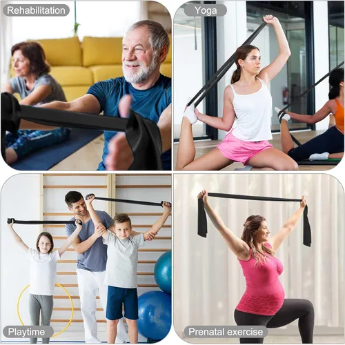 Miniatura 6 de DEEKIN Juego de 10 bandas de resistencia profesionales para ejercicio, sin látex, para pilates, terapia física, entrenamiento de fuerza, yoga