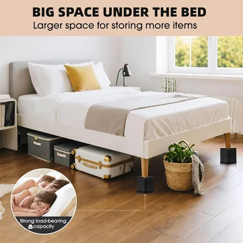 Miniatura 3 de Elevadores de cama para muebles – Elevador de bloque rectangular ajustable para elevar 1.5-3 pulgadas y 4.3 pulgadas camas, mesas, sofás