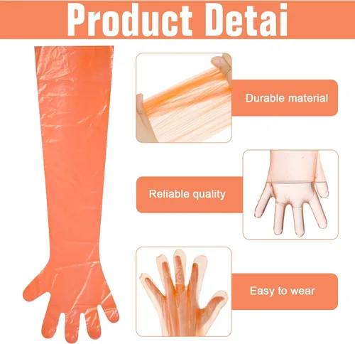 Miniatura 3 de Zhanmai Juego de 24 Guantes de Vestir de Campo para Ciervos, Guantes para Destripar Ciervos, Guantes de Nitrilo para Caza, Limpieza para Kit