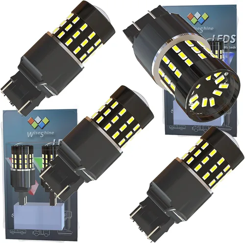 Miniatura 17 de BAU15S PY21W 1156PY 7507 7510 9507 Bombillas LED súper brillantes color amarillo ámbar de 54 SMD 3014 12V-24V para indicadores de posición, luz