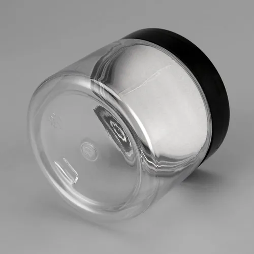 Miniatura 6 de HOIGON Paquete de 24 tarros de plástico de 5 onzas con tapas, recipientes de plástico transparente de 5 onzas líquidas, tarros redondos vacíos