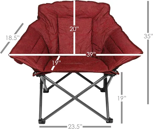 Miniatura 3 de Zenithen Limited - Silla plegable portátil acolchada Guidesman, perfecta para camping, eventos deportivos al aire libre, muebles de patio y Rojo