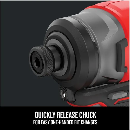 Miniatura 5 de CRAFTSMAN Kit de destornillador de impacto inalámbrico V20, 1/4 de pulgada, batería y cargador incluidos (CMCF810C1)