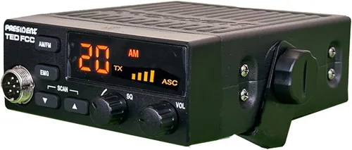 Miniatura 4 de President Kit de inicio de radio CB con TED FCC 40 canales de 12 voltios AM/FM CB Radio y antena Virginia F de montaje magnético