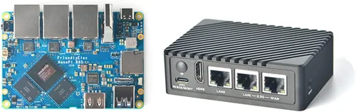 Nanopi R6S Mini Router OpenWRT, LPDDR4X 4GB RAM 64GB eMMC, RK3588S SoC con 6Tops NPU, 8K/4K decodificadores de video, 2.5G y 1G Gbps Ethernet para