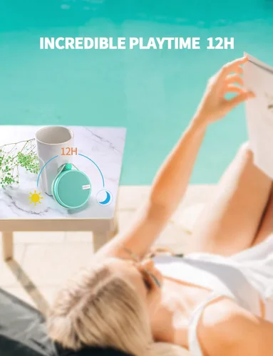 Miniatura 3 de Altavoz INSMY C12 IPX7 impermeable para ducha con Bluetooth, altavoz pequeño portátil, altavoces Bluetooth inalámbricos de sonido claro y fuerte