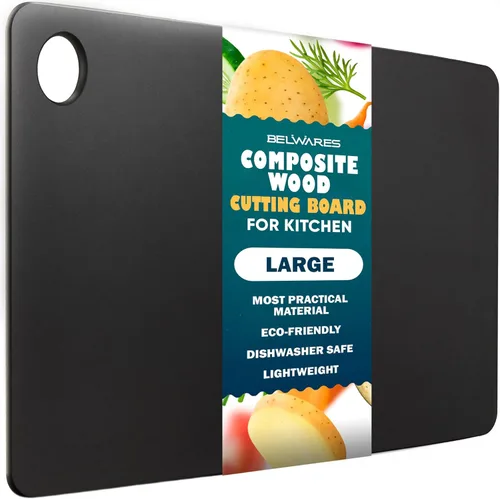Tabla de cortar apta para lavavajillas para cocina, tabla de cortar grande de madera compuesta, delgada y ligera, resistente al calor, sin BPA,