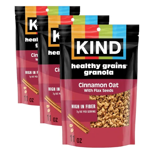 Miniatura 9 de KIND HEALTHY GRAINS Granola Tamaño familiar, aperitivo saludable, mantequilla de maní de plátano con trozos de chocolate amargo, racimos de granola
