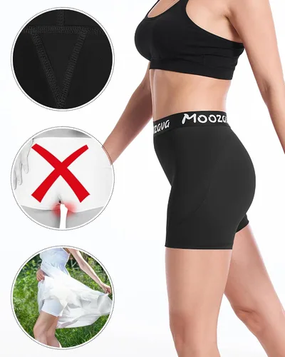 Miniatura 6 de Moozava Pantalones cortos de voleibol de elastano de 5 pulgadas para mujer, paquete de 3 pantalones cortos de compresión atléticos