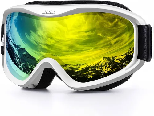 Miniatura 12 de Juli - Gafas de esquí, snowboard y patinaje, para hombres y mujeres Marco blanco naranja (vlt 13%) lente