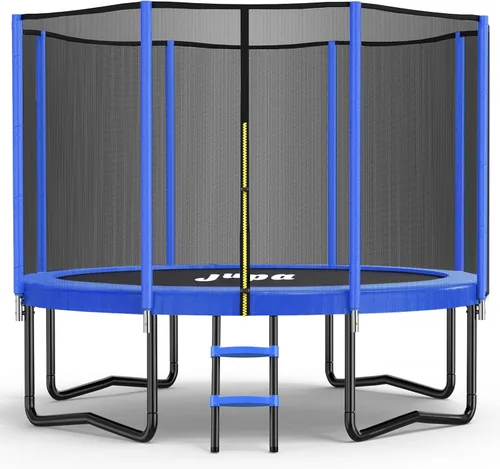 JUPA Trampolín de 8 pies, 10 pies, 12 pies, 14 pies, vagabundo para exteriores con red de cierre, trampolín de 410 libras para niños, trampolín