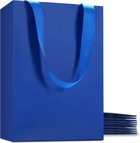 Miniatura 23 de Bolsas de papel kraft blancas extra grandes, bolsas de papel resistentes a granel, 10 unidades, 16 x 6 x 12 pulgadas Blanco