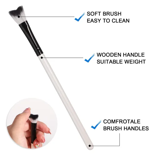 Miniatura 5 de TOYMIS 5 cepillos de champú para pestañas, cepillo de limpieza de extensiones de pestañas, eliminación de maquillaje suave, cepillo de limpieza