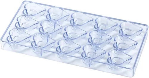 Miniatura 2 de Restaurantware Pastry Tek - Molde para dulces de corazón de 10.8 x 5.3 pulgadas, 1 molde de chocolate con forma de corazón, 15 cavidades, apto