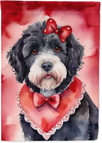 Miniatura 44 de Caroline's Treasures DAC5292CHF - Bandera de Border Collie My Valentine House para porche, grande, con manga para porche, para colgar en la pared