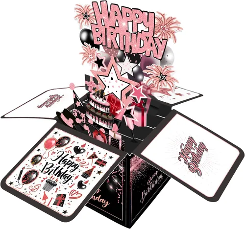Miniatura 67 de Tarjeta de cumpleaños número 1 de Joycard, decoraciones de cumpleaños número 1 para niñas y niños, para ella o él, tarjetas 3D de feliz cumpleaños