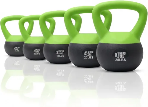 Miniatura 8 de ENERGI CORE Pesa rusa - Peso relleno de arena para entrenamientos de gimnasio en casa y entrenamiento de fuerza, campana de ejercicio portátil
