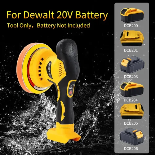 Miniatura 2 de Pulidor inalámbrico de coche compatible con batería Dewalt de 20 V, pulidor eléctrico para detalles/pulido/encerado (batería no incluida)