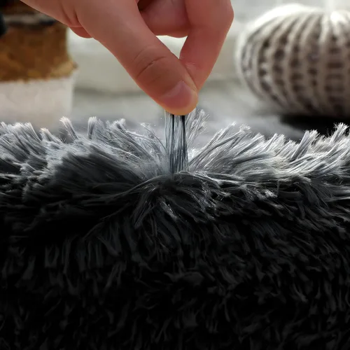 Miniatura 4 de Juego de alfombras de baño negras de 3 piezas, alfombra de baño sólida, alfombra de ducha lavable con contorno en forma de U, cubierta para tapa